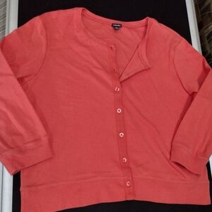 Rafaella "Warm Peach" In Color - Button Down Long Sleeve top - XL